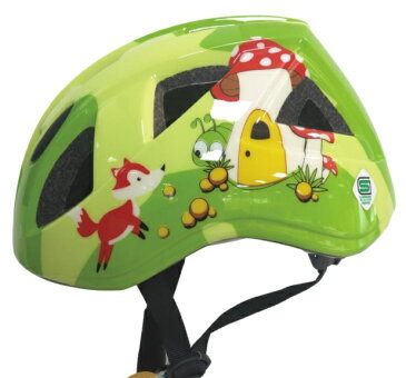 レブスポーツ 自転車用インモールドヘルメット 子供用 XS/S ズー/グリーン SG規格適合 軽量