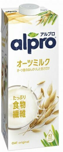 【1000ml×8個】ダノンジャパン アルプロ オーツミルク 1000ml×8個 ほんのり 甘い 食物繊維 着色料不使用 保存料不使用　人工甘味料不使用 たんぱく質 豆乳 朝食 間食 おやつ alpro1L×8本のサムネイル
