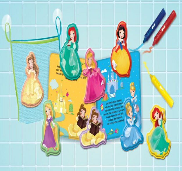 送料込み デラックスバスタイム 売れ筋がひ ブックセット ディズニープリンセス Deluxe Bath Time Book Set Disney Princess 絵本クレヨン おふろ おもちゃ 知育 プレゼント 誕生日 防水 クリスマス