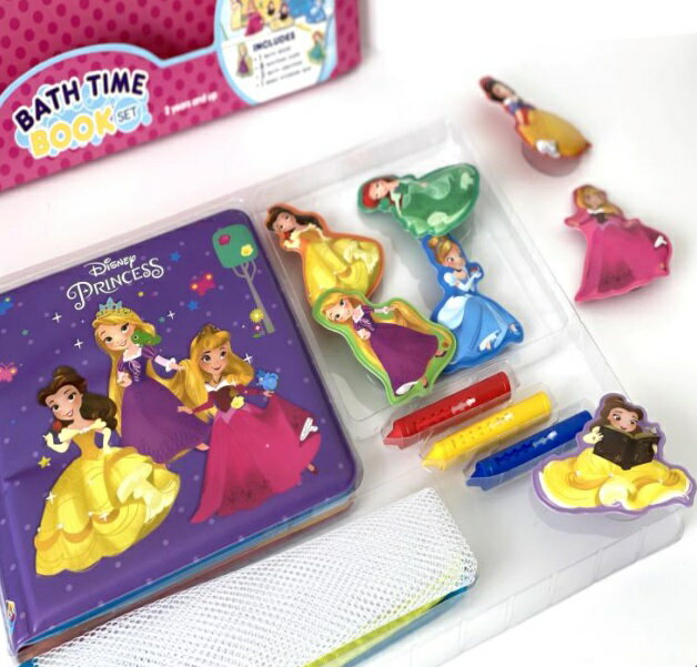 送料込み デラックスバスタイム 売れ筋がひ ブックセット ディズニープリンセス Deluxe Bath Time Book Set Disney Princess 絵本クレヨン おふろ おもちゃ 知育 プレゼント 誕生日 防水 クリスマス