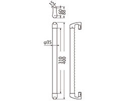 シロクマ ステンキャノン二管丁番(左)127×127 鏡面 1枚価格 ※メーカー取寄品 BS-102 03846832-001【03846832-001】[4936350100304]