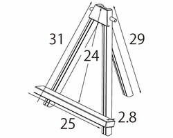 木製卓上イーゼル　 L　 ホワイト 6585-C 【福井金属工芸】 03193070-001【03193070-001】[4947189004411]