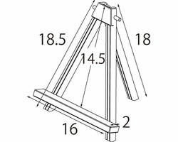 木製卓上イーゼル　 S　 ブラウン 6587-B 【福井金属工芸】 03193077-001【03193077-001】[4947189004480]