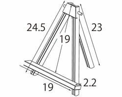 木製卓上イーゼル　 M　 ブラウン 6586-B 【福井金属工芸】 03193073-001【03193073-001】[4947189004442]