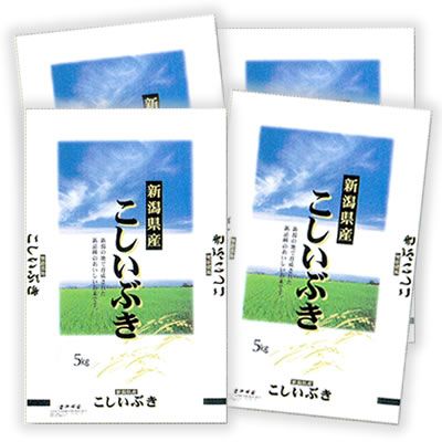 【販売終了】【送料無料】新潟県産 こしいぶき 26年産 20kg(5kg×4袋) 新米　新潟県産 こしいぶき 26年産 20kg(5kg×4袋)【bb-26ibuki-20】