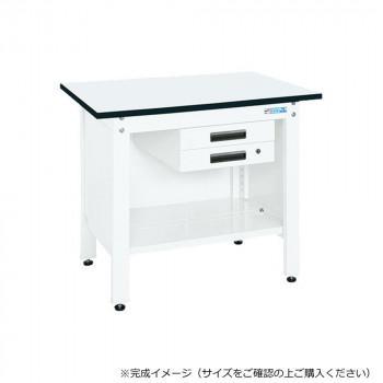本体は角パイプ(構造用鋼管)を使用しているため非常に堅牢でしかもホコリが溜まりません。※配達希望日の明記は可能ですが、確約ではございません。※この商品は7個口での出荷になります。(目安個装サイズ:410×520×170mm:9.2kg/460×510×65mm:4.4kg/530×710×145mm:9.95kg/105×760×85mm:3.4kg/35×495×35mm:0.8kg/510×735×65mm:3.3kg/205×710×40mm:2.1kg)※お届けは車上渡しとなります。※搬入場所の状況等によって搬入制限や追加料金が生じる場合があります。※法人への配送の場合は、必ず法人名をご記載ください。サイズ外寸:W900×D600×H740mm個装サイズ：41×52×17cm重量40kg個装重量：9200g素材・材質天板種類:ポリエステル天板仕様外寸:W900×D600×H740mmカラー:パールホワイト均等耐荷重:350kg質量:40kg天板サイズ:W900×D600×H21mm天板種類:ポリエステル天板天板カラー:ホワイトアジャスター:樹脂製　ネジ径M12×P1.75組立式付属品2段キャビネット生産国日本fk094igrjs