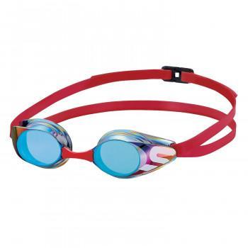 山本光学 SWANS スイムグラス 6〜12歳 ライトスモーク×エメラルドミラー レッド SR-11JM EMSK