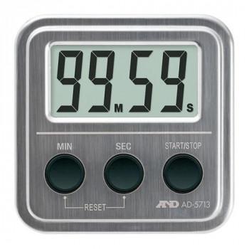 A＆D 100分タイマー ステンレストップ 大型液晶 マグネット 卓上スタンド 壁掛け AD5713