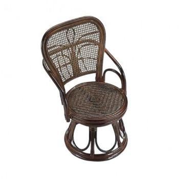 今枝商店　Romantic Rattan　籐ハイバックサポート回転スツール　S42B