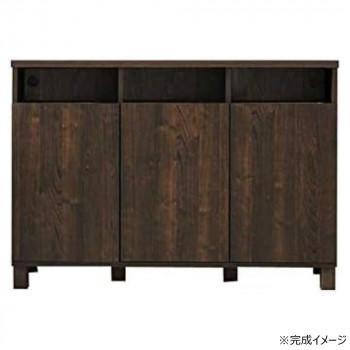 日本製組立家具 リビングボード 収納キャビネット CO-NC-8011CT ダークブラウン