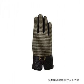 婦人用手袋 羊革コンビ手袋 22cm チャ(4) 001317021