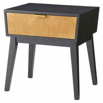 東谷 ナイトテーブル ブラック GT-311BK