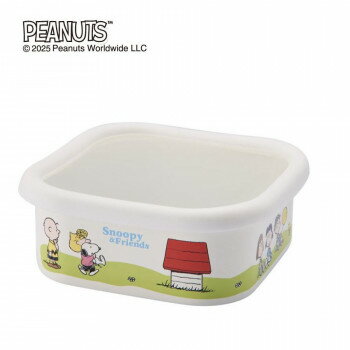 豊琺瑯 スヌーピー「グリーンフィールド」ホーロースクエアストッカー・L SNJ-2415