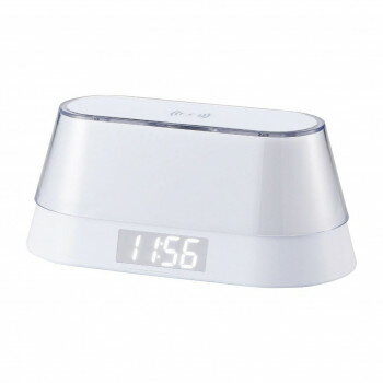 アイトック ワイヤレススピーカー・ワイヤレス充電クロック(ナイトライト付) 6194 4296-049