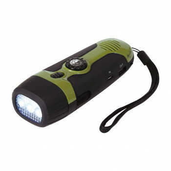 USBから充電に加え手動蓄電可能。AM/FM放送どちらも聞くことが出来、警告ブザーさらにお手持ちのUSBケーブル使用でスマホ充電もできるマルチなライト。サイズ5.5×4×14.5cm個装サイズ：17×7×5cm重量個装重量：179g素材・材...