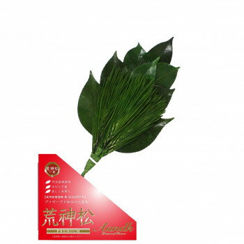 本物の荒神松をプリザーブド加工しております。大変な水換えが不要でみずみずしさが長く続きます。茎(ワイヤー製)の部分は、榊立ての大きさに合わせて折り曲げ可能です。サイズ個装サイズ：30×21×3cm重量約60g個装重量：70g素材・材質プリザ...