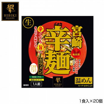 ※2025年5月20日入荷分予約受付中 宮崎辛麺 (生麺) スタンドパック 1食入×20個 R1