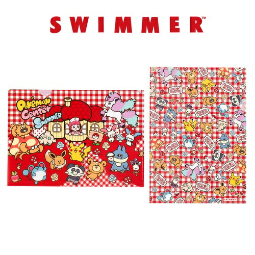 ポケモンセンターオリジナル SWIMMER スイマー A4クリアファイル 2枚セット Henteko Cute 代引不可商品