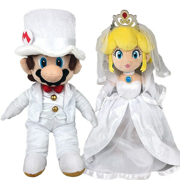 スーパーマリオ オデッセイ ウェルカムドール マリオ ピーチ ウェディングセット ぬいぐるみ 箱入り 結婚式