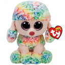 メテオ Ty Beanie Boos レインボー L サイズ ぬいぐるみ 犬 プードル