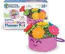 ラーニングリソーシズは世界80ヶ国以上の学校や家庭で愛用されている米国発の教材・玩具メーカーです。 数字が咲いたよ! フラワーポット ポピーちゃん Poppy the Count & Stack Flower Potは、はめ込み、数遊び、色遊びが楽しめる知育玩具です。 キュートなスマイル顔が描かれたピンクの植木鉢にカラフルなお花を咲かせましょう。 植木鉢にお花をさし込んだり、葉っぱにお花をさし込む動作は指先の巧緻性を高めてくれます。 赤ちゃんの頃から手先や指先をよく使うことは、器用になるだけでなく、脳や神経の発達を促すのに効果的です。 指先の知育はもちろん、色の認識や数の概念、片付けなど、あらゆる能力が身につくかわいいベビートイ。 取っ手付きなので持ち運びにも便利! お誕生日やクリスマス、出産祝いなどの特別なプレゼントにも喜ばれるはめ込みおもちゃです。 【セット内容】 植木鉢(鉢・取っ手・土)、花 6個、葉っぱ 6個、アクティビティガイド 【サイズ】 パッケージ：約 幅 20.3cm×高さ 12.7cm×奥行 14cm 植木鉢 (取っ手は含まない)：約 幅 13.3cm×高さ 9.3cm×奥行 12.3cm 花と葉っぱの(セット時)：約 幅 5.4cm×高さ 3.8cm×奥行 5.4cm ◆対象年齢：1歳6ヶ月以上 ※商品のパッケージは変更となる場合がございます。ご了承ください。 ※輸入品の為、パッケージに多少のダメージ、小キズ、擦れ等ある場合が御座います。 予めご了承の程宜しくお願い致します。 Learning Resources 知育 おもちゃ