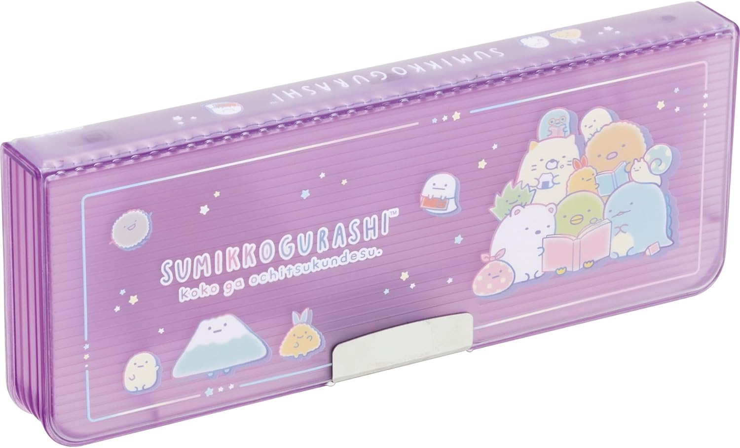 すみっコぐらし クリアソフトペンケース PT12701 パープル ふでばこ 筆箱 サンエックス San-X 代引不可商品