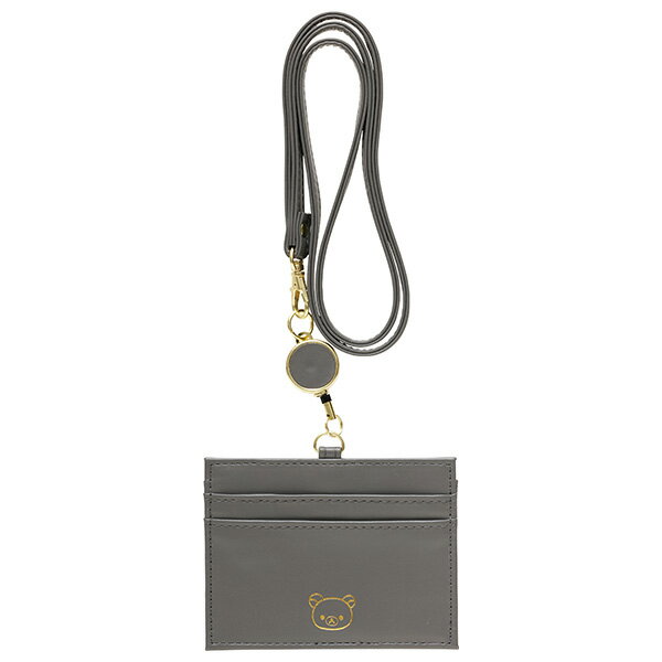 リラックマ リール付IDカードホルダー ブラック PB71901 パスケース カードホルダー サンエックス San-X 代引不可商品