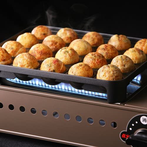 Iwataniカセットガスたこ焼器スーパー炎たこ(えんたこ)ブロンズamp;ブラックCB-ETK-1