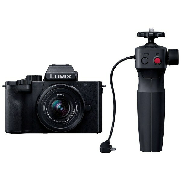 楽天WFS（World Free Store）パナソニック Panasonic LUMIX G100 VLOGミラーレス一眼カメラ Vキット トライポッドグリップ付 ブラック DC-G100V-K ズームレンズ