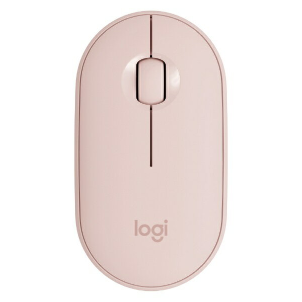 ロジクール Logicool マウス Pebble M350 Chrome/Android/iPadOS/Mac/Windows11対応 ローズ M350RO 光学式 無線 ワイヤレス 3ボタン Bluetooth USB