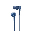 ソニー SONY イヤホン カナル型 MDR-XB55 ブルー φ3.5mm ミニプラグ