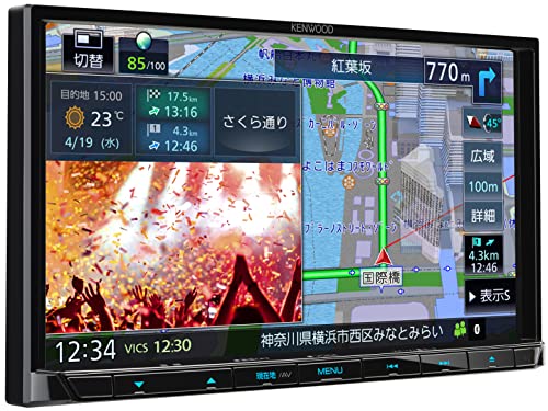 ケンウッド カーナビ 彩速 7インチ MDV-S710 安心の日本製ハイコストパフォーマンスモデル デジタルルームミラー型 ブラック KENWOOD