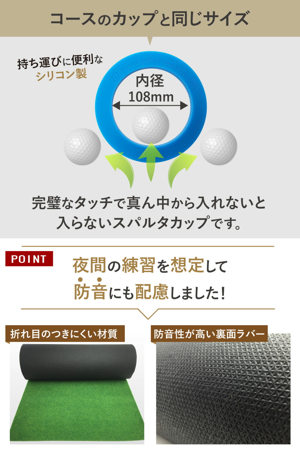 【圧倒的な高評価レビュー4.3点!】パターマット4mDanact(長さ4m/横幅45cm)ゴルフ練習ゴルフ練習用品ゴルフ練習マットパター練習マット距離感を身に付けるパッティングギフトパターマットおすすめゴルフ練習パター練習マット