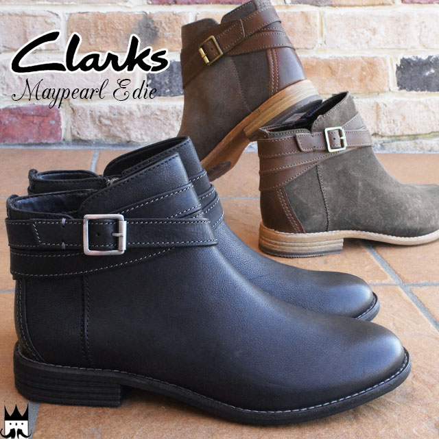 ＼ポイント8倍 5/20限定／クラークス Clarks レディース ショートブーツ 本革 125G 黒 ブラック ブラウン 送料無料 あす楽 evid |5