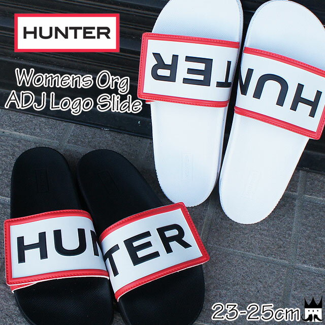 ＼最大5%クーポン有 5/16 1:59迄／ハンター HUNTER レディース シャワーサンダル WFD4018EVA WOMENS ORG ADJ LOGO SLIDE コンフォートサンダル シャワサン スライド ブラック ホワイト 送料無料 evid qqx