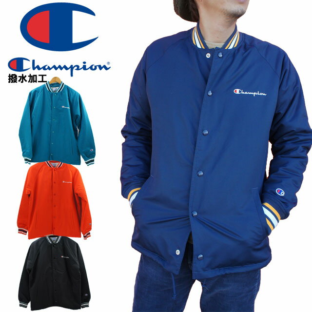 楽天ワールド靴店＼ポイント8倍 5/12迄／チャンピオン Champion スナップジャケット メンズ C3-L611 アクションスタイル チャンピオン トップス アウター ウィンド ブレーカー カジュアル 長袖 送料無料 あす楽 evid |5