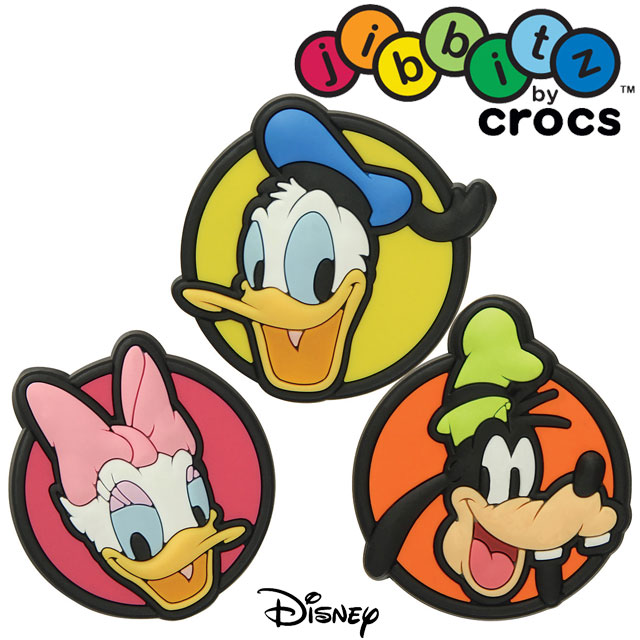 【あす楽】クロックス crocs ジビッツ ミッキー フレンズ キッズ メンズ レディース 10006834 3個セット Mickey Friends 3-Packs ディズニー ドナルド デイジー グーフィー evid |3