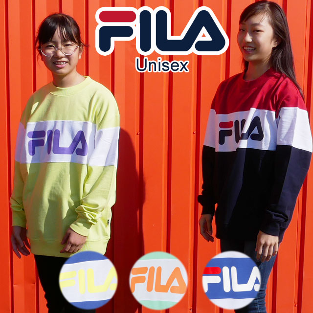 【あす楽】フィラ FILA メンズ レディース ジュニア キリカエトレーナー FM5169 長袖 フード ユニセックス トップス スエット【送料無料】 evid5 |5