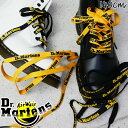 あす楽ドクターマーチン Dr.Martens オリジナル シューレース 140cm 平紐 メンズ レディース SHOE LACES 靴ひも ロゴ 靴紐 替紐 ブラック イエロー TETORON LOGO