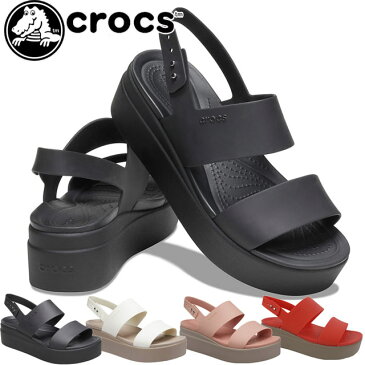 クロックス crocs レディース サンダル ブルックリン ロウ ウェッジ ウィメン ウエッジソール 厚底サンダル カジュアルシューズ 靴 060 ブラック 黒 159 オイスター 6RT ペールブラッシュ 6SQ フレイム 206453 【送料無料】 evid |6