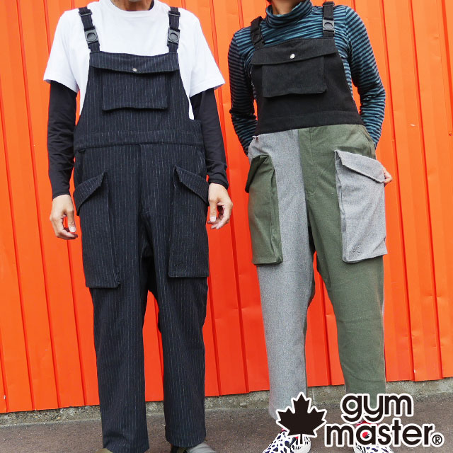 \ポイント8倍 4/10迄/ジムマスター gymmaster Comfy Fitモンスターポケットオーバーオール メンズ レディース G721625 サロペット つなぎ オールインワン ワークパンツ ズボン ボトムス ストレッチパンツ 送料無料 最強翌日配送 evid