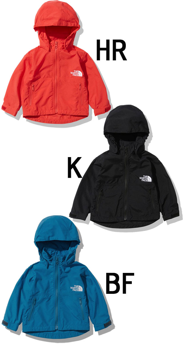 【あす楽】ザ・ノースフェイス THE NORTH FACE ウインドブレーカー キッズ ベビー コンパクトジャケット ベビー NPB22210 パーカー フード アウター 男の子 女の子 子供服 UVカット トップス 上着 防寒 防風 撥水 アウトドア キャンプ 【送料無料】 evid