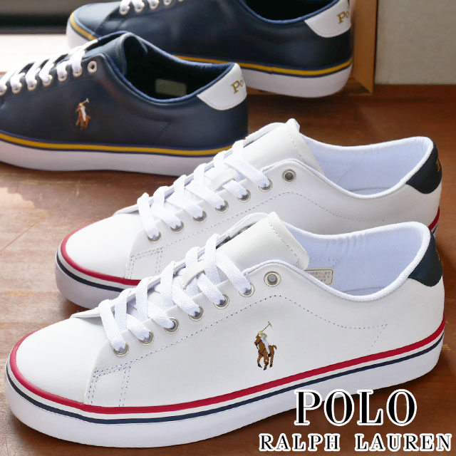 【あす楽】ポロ ラルフローレン POLO RALPH LAUREN メンズ スニーカー ロングウッド-SK-VLC カジュアルシューズ ローカット 紐靴 RB91 ホワイト 白 ネイビー 【送料無料】 evid