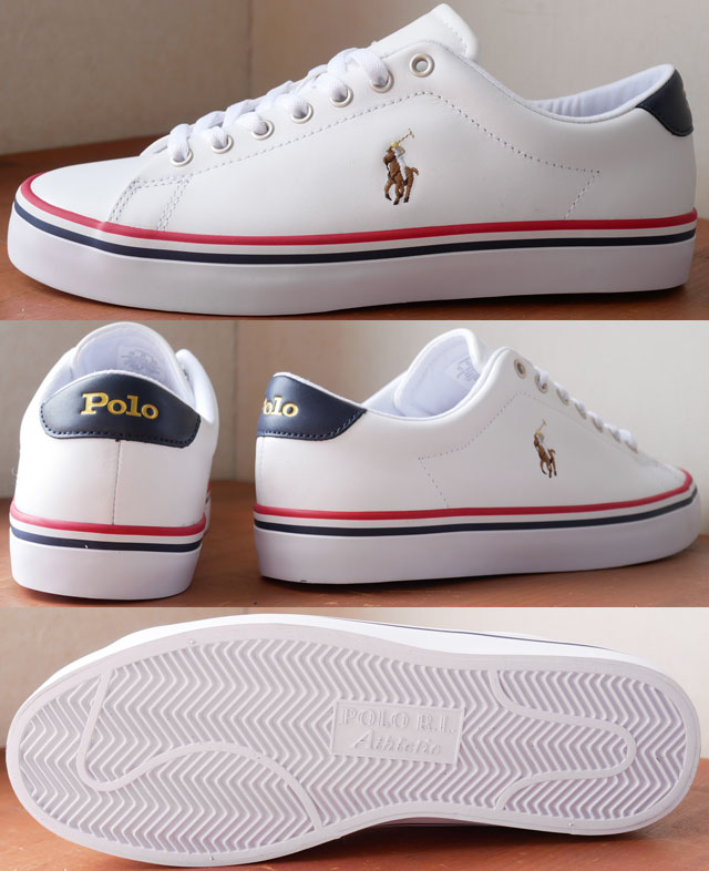 【あす楽】ポロ ラルフローレン POLO RALPH LAUREN メンズ スニーカー ロングウッド-SK-VLC カジュアルシューズ ローカット 紐靴 RB91 ホワイト 白 ネイビー 【送料無料】 evid