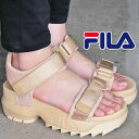 \最大7%クーポン有 6/25限定/フィラ FILA レディース サンダル ディスラプター ウェッジサンダル 2 厚底サンダル スポーツサンダル チャンキーソー...