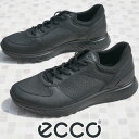 ＼最大 200円OFFクーポン有 4/29迄／エコー ecco メンズ スニーカー エクソストライド M ロー カジュアルシューズ ローカット レザースニーカー ウォーキング 紐靴 本革 835314 01001 ブラック 黒 送料無料 あす楽 evid