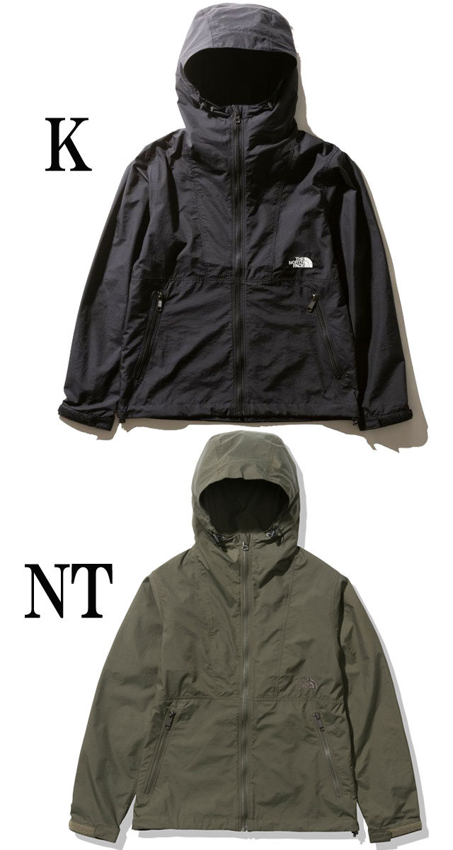 【あす楽】ザ・ノースフェイス THE NORTH FACE アウター レディース NPW71830 コンパクトジャケット トップス フード アウトドア キャンプ 撥水 黒 紺 カーキ 黄色 アパレル evid