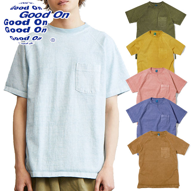 \ポイント7倍 12/1迄/グッドオン Good On メンズ レディース Tシャツ ヘビージャージーショートスリーブラグランポケットTシャツ ティーシャツ 半...