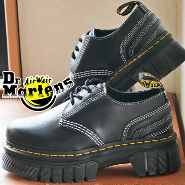 【あす楽】 ドクターマーチン Dr.Martens メンズ レディース 3ホールシューズ AUDRICK 3I QLTD SHOE ローカット 厚底 カジュアルシューズ オックスフォードシューズ 靴 27812001 ブラック 黒 【送料無料】 evid