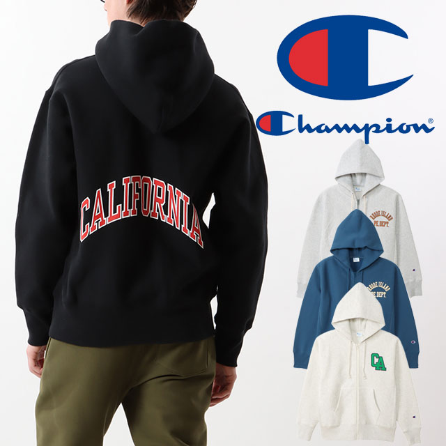 チャンピオン ジップアップパーカー メンズ チャンピオン Champion メンズ レディース パーカー リバースウィーブ ジップフーデッドスウェットシャツ フーディー ジップアップ トップス ウェア 長袖 青単タグ C3-W115 アパレル 服 送料無料 あす楽 evid